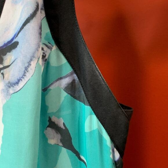 Parker Blue/Green Floral Maxi Dress Size Small - Picture 3 of 9